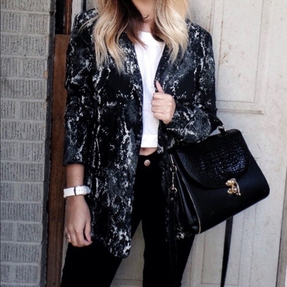 PJK snakeskin print lightweight blazer M